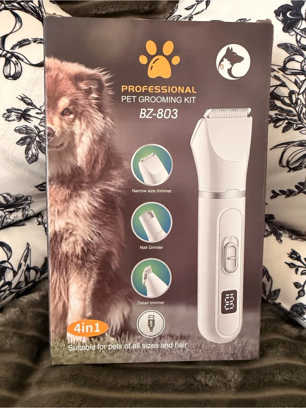 4-in-1 Professional Pet Grooming Kit BZ-803 – Rechargeable